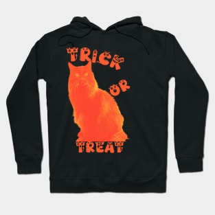 trick or treat orange cat Hoodie